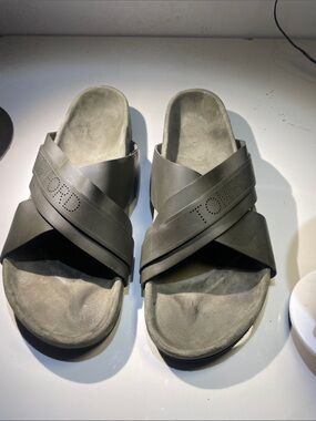 Tom Ford Wicklow crossover slider sandal leather men’s sz 12